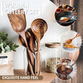 Kitcher Natural Wood Spatula Set – 5-Piece, Food-Grade & Heat-Resistant