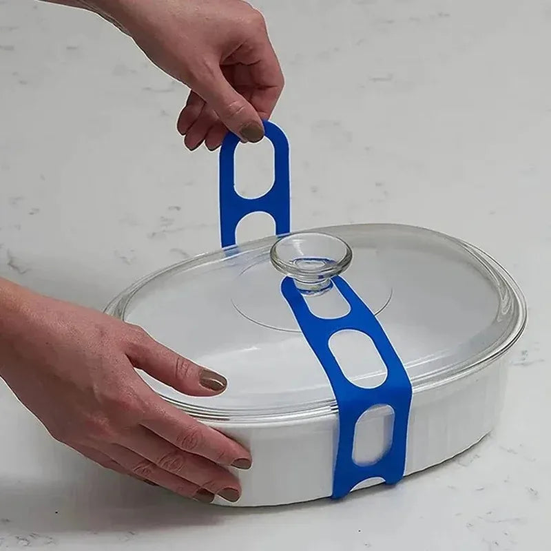 Kitcher Reusable Universal Lid Straps – Secure Fastening for Pots, Pans & More