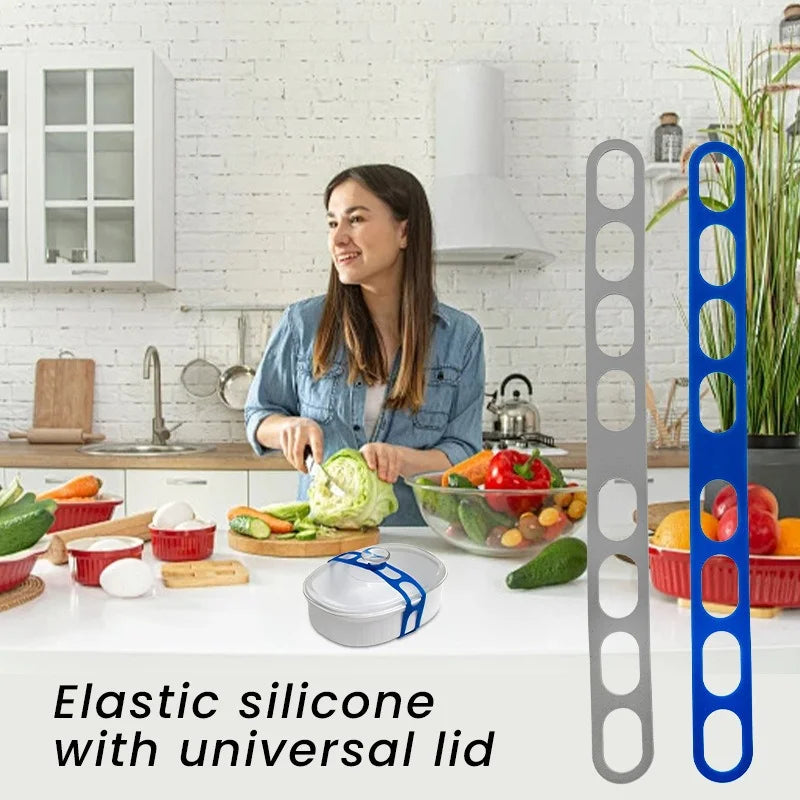 Kitcher Reusable Universal Lid Straps – Secure Fastening for Pots, Pans & More
