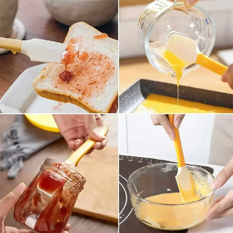 Kitcher Silicone Butter & Jam Spreader Spatula – BPA-Free, Heat-Resistant, Non-Stick