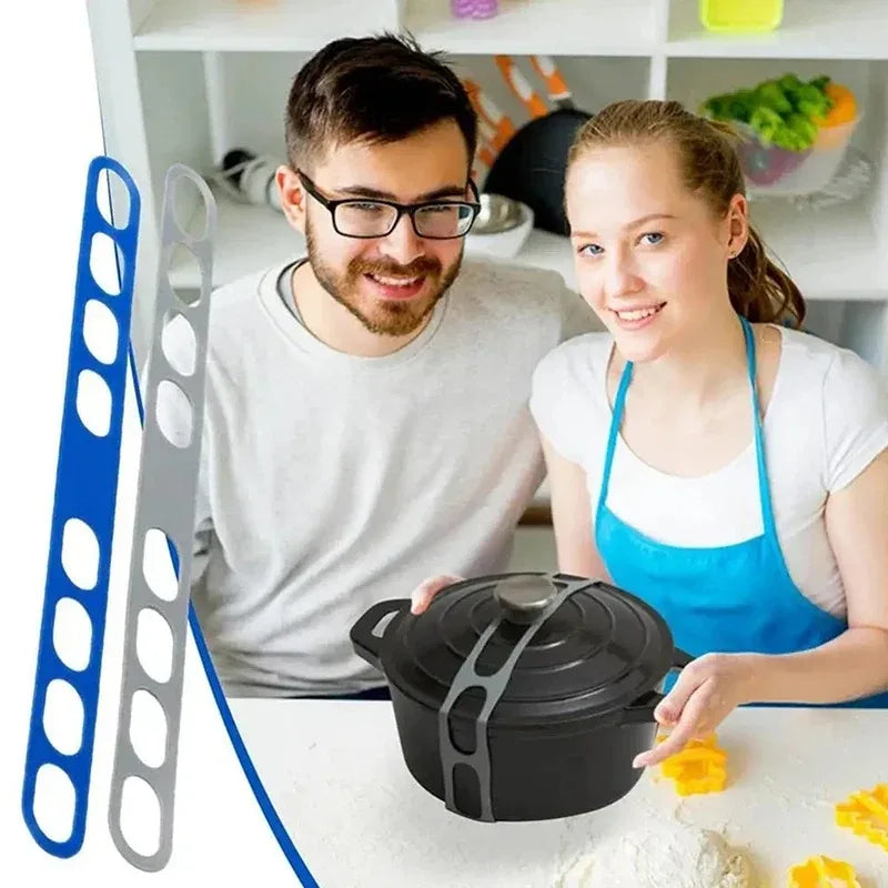 Kitcher Reusable Universal Lid Straps – Secure Fastening for Pots, Pans & More