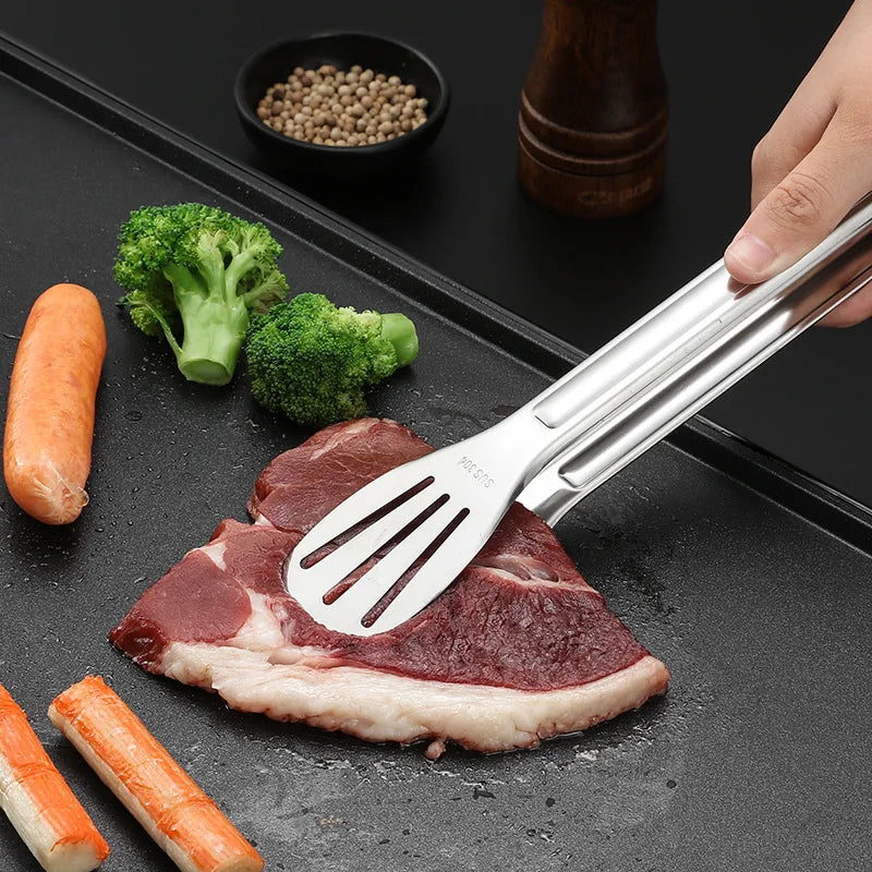 Kitcher BBQ & Kitchen Tongs – Stainless Steel Serving Tongs