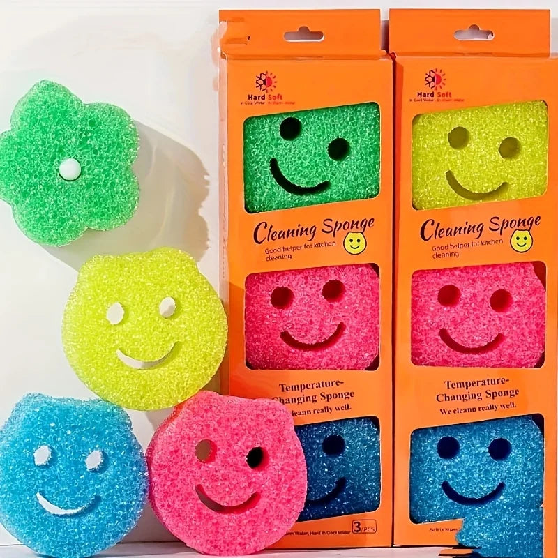 Scrub Paddy 3-Piece Kitchen Sponge Set – Multi-Functional, Strong Stain-Removing