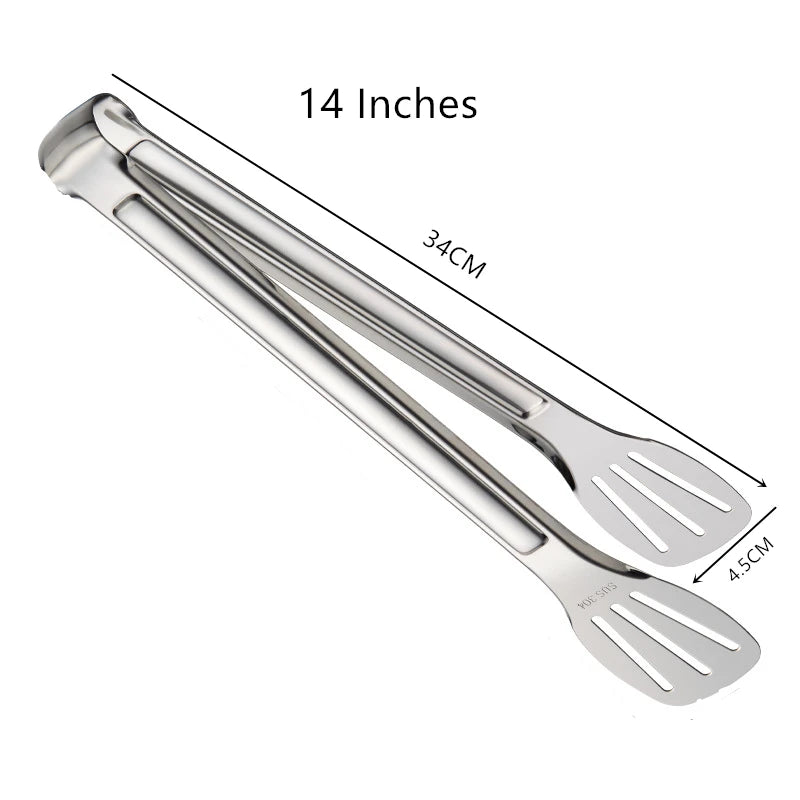 Kitcher BBQ & Kitchen Tongs – Stainless Steel Serving Tongs