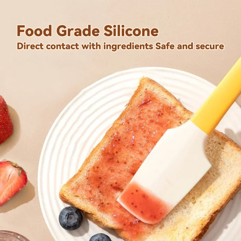 Kitcher Silicone Butter & Jam Spreader Spatula – BPA-Free, Heat-Resistant, Non-Stick