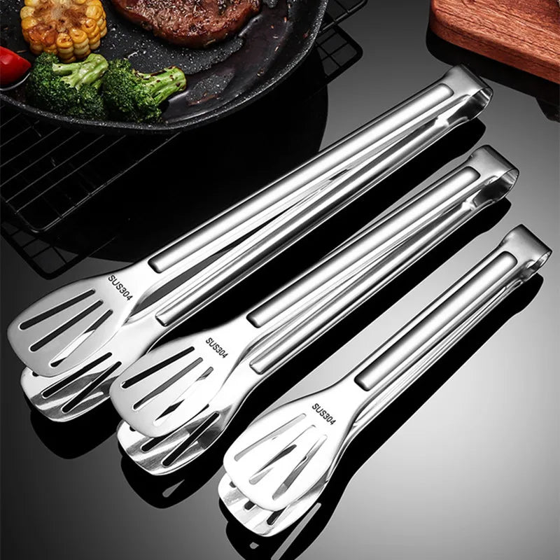 Kitcher BBQ & Kitchen Tongs – Stainless Steel Serving Tongs