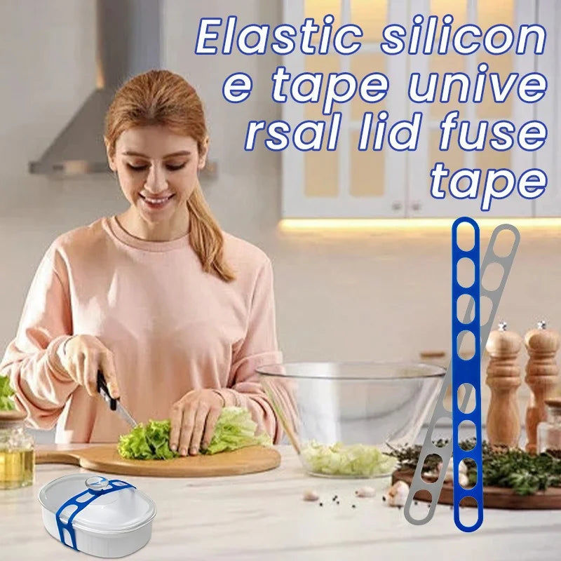 Kitcher Reusable Universal Lid Straps – Secure Fastening for Pots, Pans & More