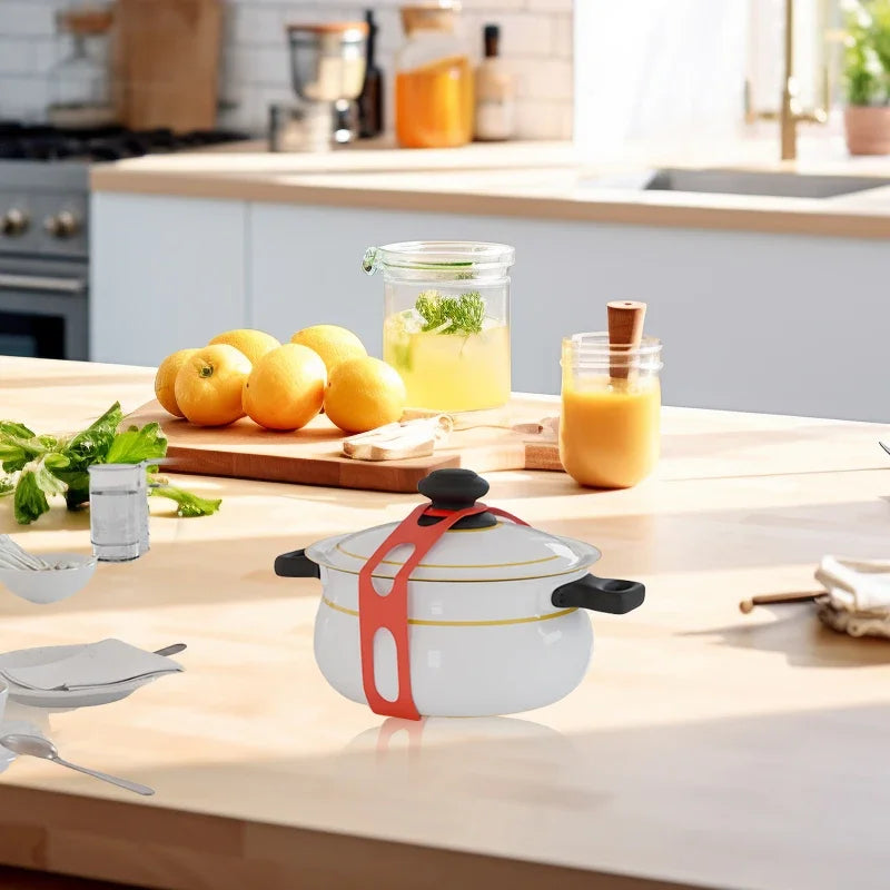 Kitcher Reusable Universal Lid Straps – Secure Fastening for Pots, Pans & More