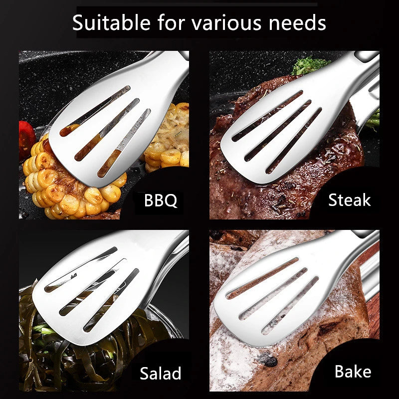 Kitcher BBQ & Kitchen Tongs – Stainless Steel Serving Tongs